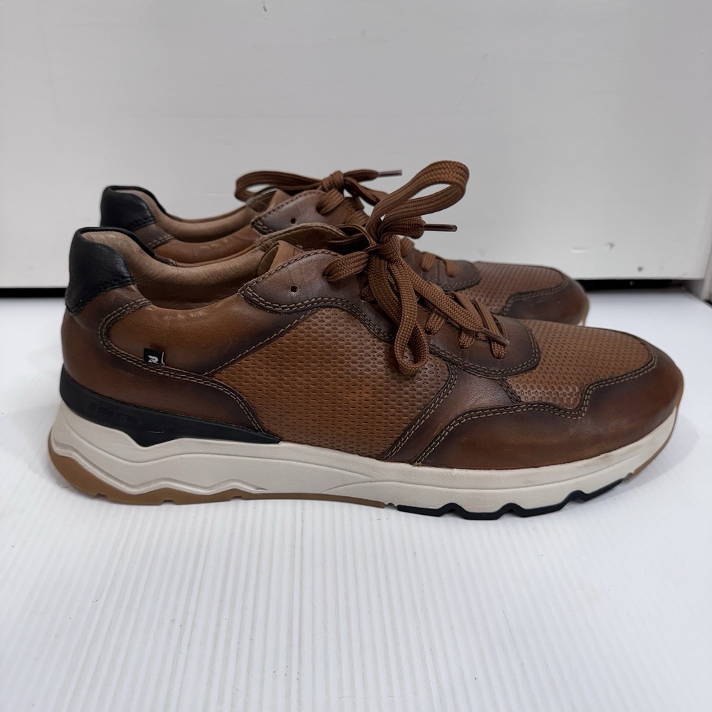 Rieker Revolution Mens 47 Brown Leather Comfort Sneakers Walking Shoes - Picture 5 of 10